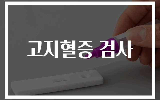고지혈증 검사 정확하고 빠른 방법 안내